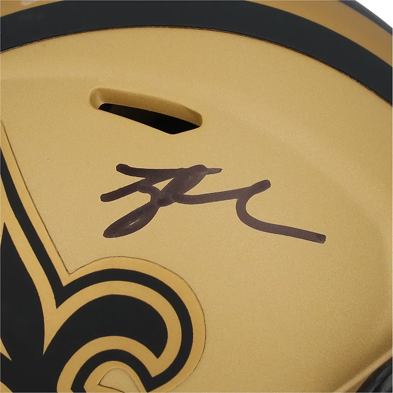 Casque Riddell Rave Speed ​​Mini autographié par Tyler Shough des Saints de la Nouvelle-Orléans