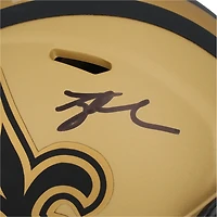 Casque Riddell Rave Speed ​​Mini autographié par Tyler Shough des Saints de la Nouvelle-Orléans