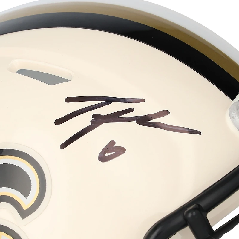 Tyler Shough New Orleans Saints Autographed Riddell Retro Speed Mini Helmet