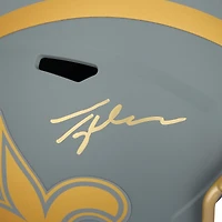 Réplique du casque Riddell Slate Speed ​​autographié par Tyler Shough des Saints de la Nouvelle-Orléans