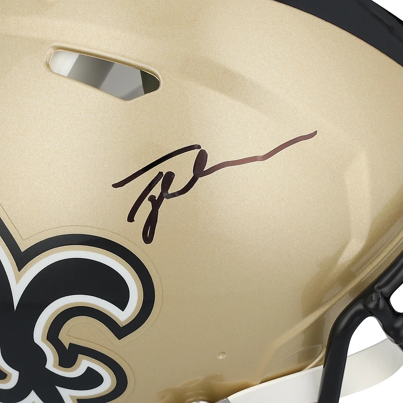 Tyler Shough New Orleans Saints Autographed Riddell Speed Authentic Helmet