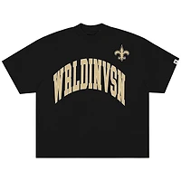 T-shirt unisexe noir oversize WRLDINVSN x New Orleans Saints