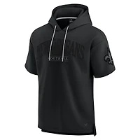 Unisex Fanatics  Black New Orleans Saints Elements Ready Short Sleeve Pullover Hoodie