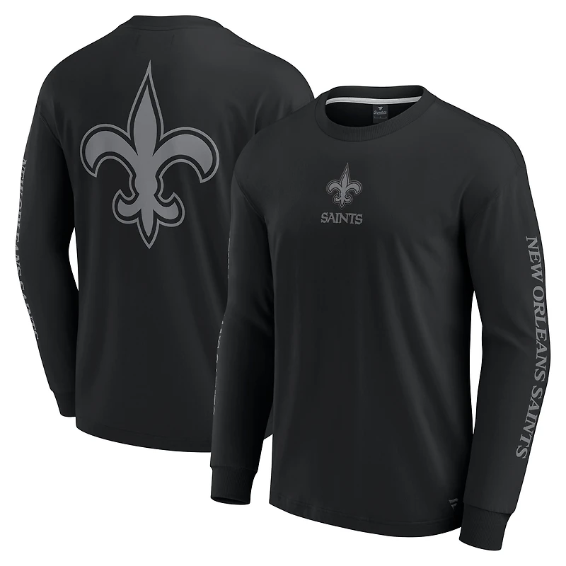 Unisex Fanatics Black New Orleans Saints Elements Strive Long Sleeve T-Shirt