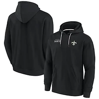 Sweat à capuche unisexe Fanatics noir New Orleans Saints Elements en polaire ultra douce