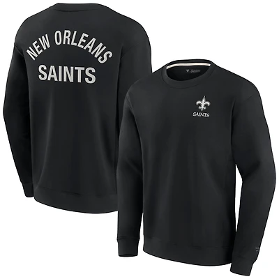 Unisex Fanatics Black New Orleans Saints Elements Super Soft Pullover Sweatshirt