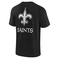 Unisex Fanatics  Black New Orleans Saints Signature Elements T-Shirt