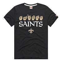 Unisex Homage  Black New Orleans Saints NFL ASL Collection by Love Sign Tri-Blend T-Shirt