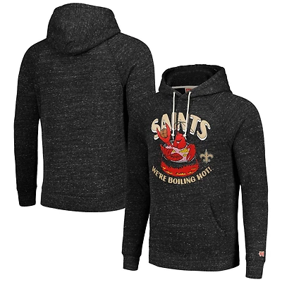 Sweat à capuche unisexe Homage Charcoal New Orleans Saints NFL x Guy Fieri's Flavortown Tri-Blend