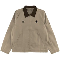 Unisex Khaki WRLDINVSN x New Orleans Saints Full-Zip Utility Jacket