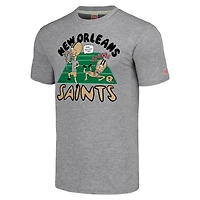 Unisex NFL x Homage Beavis and Butt-Head Gray New Orleans Saints Tri-Blend T-Shirt