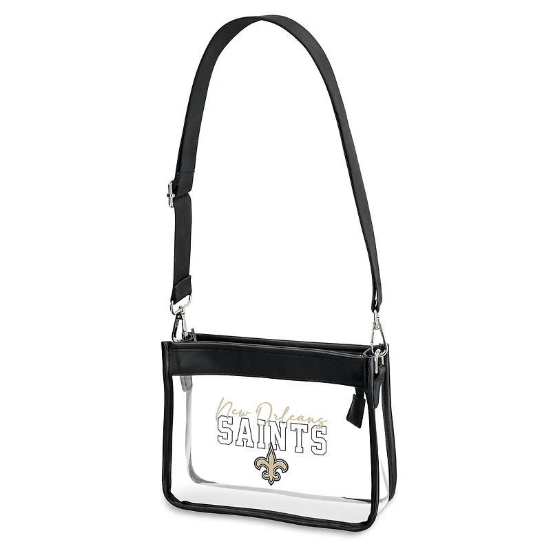 Mini sac bandoulière à chaîne en plastique WEAR by Erin Andrews des Saints de la Nouvelle-Orléans