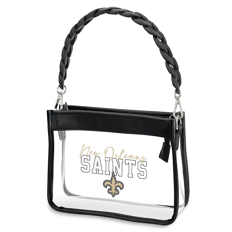 Mini sac bandoulière à chaîne en plastique WEAR by Erin Andrews des Saints de la Nouvelle-Orléans