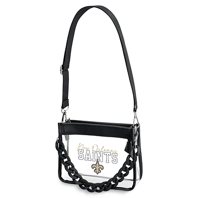 Mini sac bandoulière à chaîne en plastique WEAR by Erin Andrews des Saints de la Nouvelle-Orléans
