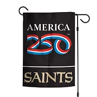 Drapeau de jardin double face WinCraft New Orleans Saints 12" x 18" America 250