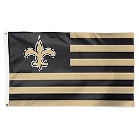 Drapeau WinCraft New Orleans Saints 3' x 5' Americana Stars & Stripes Deluxe