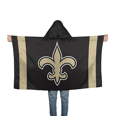 Drapeau à capuche WinCraft New Orleans Saints 3' x 5'