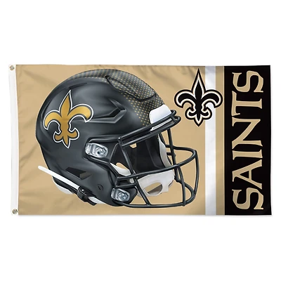WinCraft New Orleans Saints Casque alternatif simple face 3' x 5' Deluxe - Drapeau