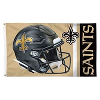 WinCraft New Orleans Saints Casque alternatif simple face 3' x 5' Deluxe - Drapeau