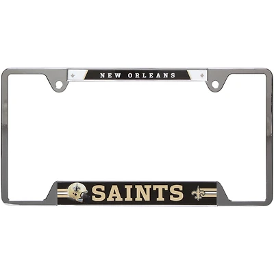 Cadre de plaque d'immatriculation en métal chromé WinCraft New Orleans Saints