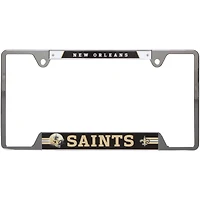 Cadre de plaque d'immatriculation en métal chromé WinCraft New Orleans Saints