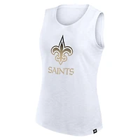 Women's Fanatics  White New Orleans Saints Slub Tank Top