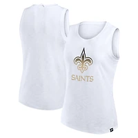 Women's Fanatics  White New Orleans Saints Slub Tank Top