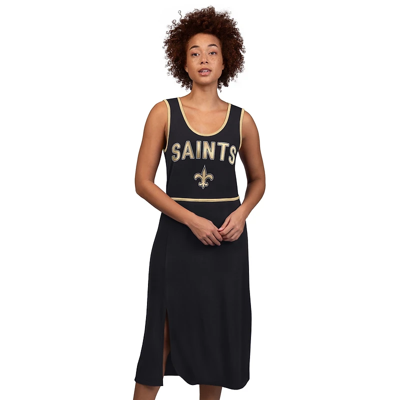 Women's G-III 4Her by Carl Banks  Black New Orleans Saints Center Field Maxi Dress