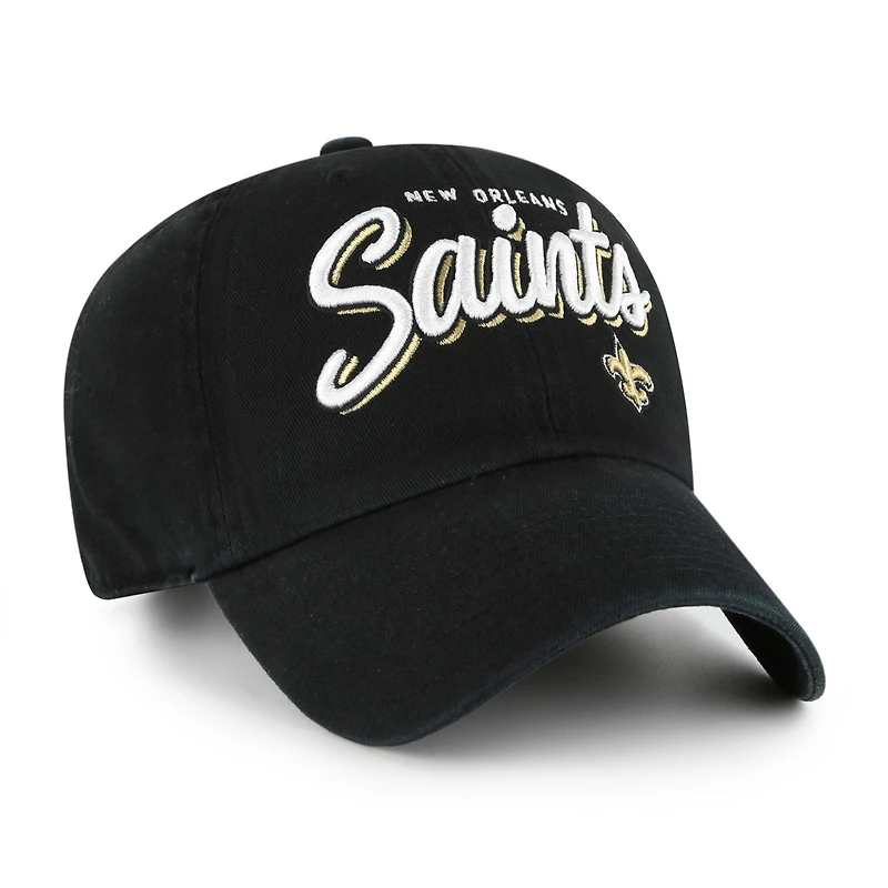 Casquette ajustable Ariana Clean Up noire '47 pour femme des Saints de la Nouvelle-Orléans