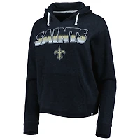 Sweat à capuche encolure crantée Kennedy New Orleans Saints '47 noir pour femme