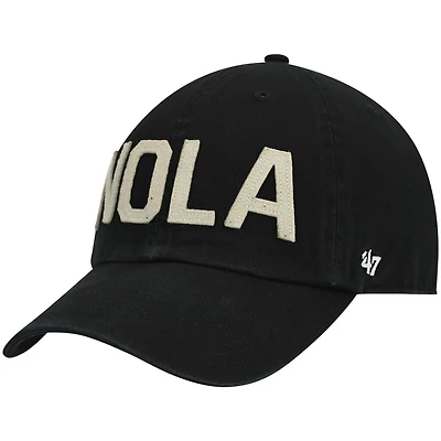 Casquette ajustable '47 noire New Orleans Saints Finley Clean Up pour femme