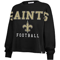 T-shirt oversize à manches longues « 47 » noir des New Orleans Saints pour femme