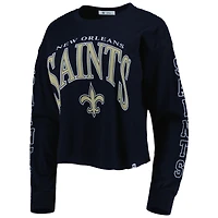T-shirt court à manches longues '47 New Orleans Saints Skyler Parkway pour femme