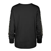 Women's '47 Black New Orleans Saints Tom Cat Lightweight Long Sleeve T-Shirt