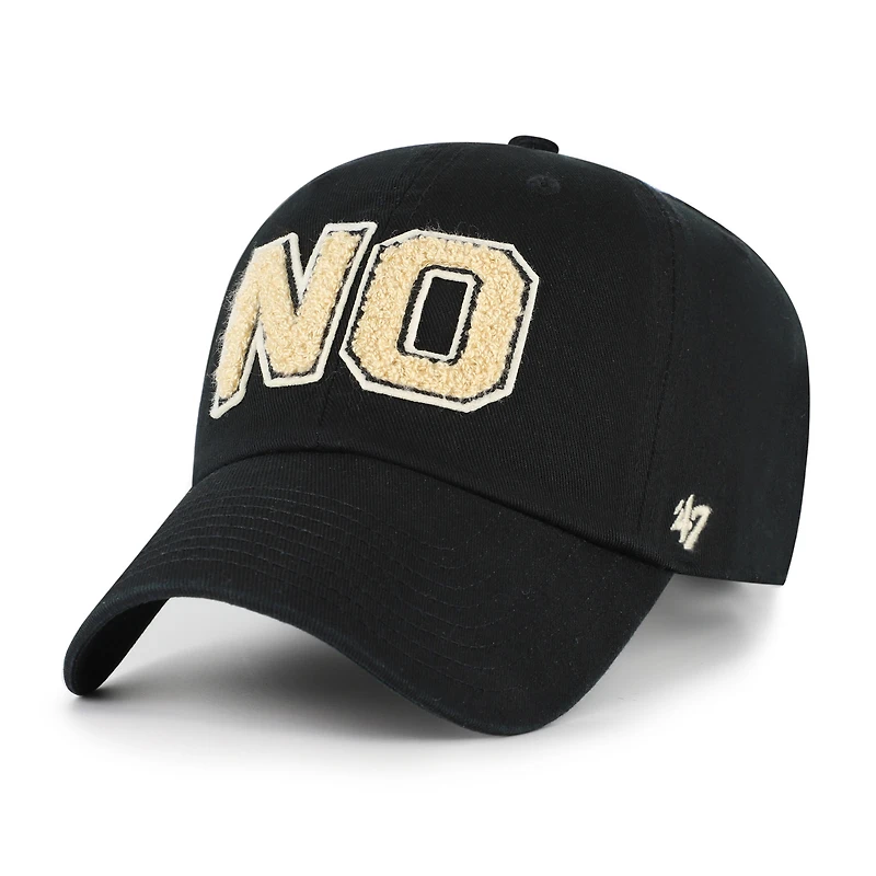 Women's '47 Black New Orleans Saints Zoey Clean Up Adjustable Hat