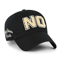 Women's '47  Black New Orleans Saints Zoey Clean Up Adjustable Hat