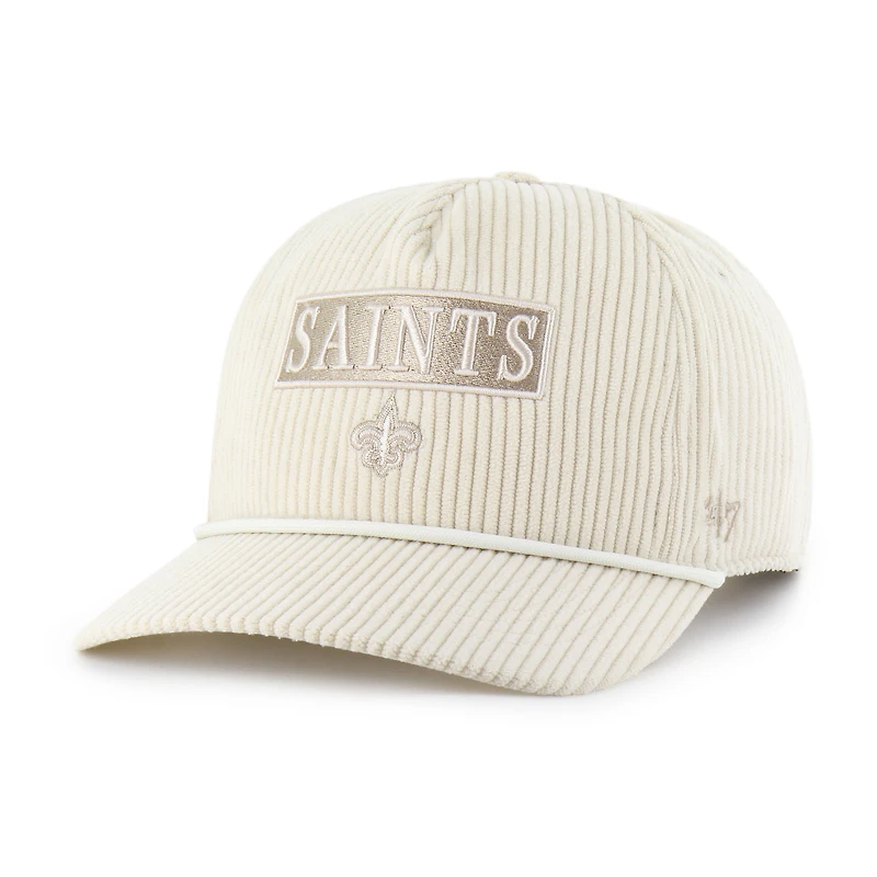 Casquette ajustable en velours côtelé Mellow Hitch '47 Natural New Orleans Saints pour femme