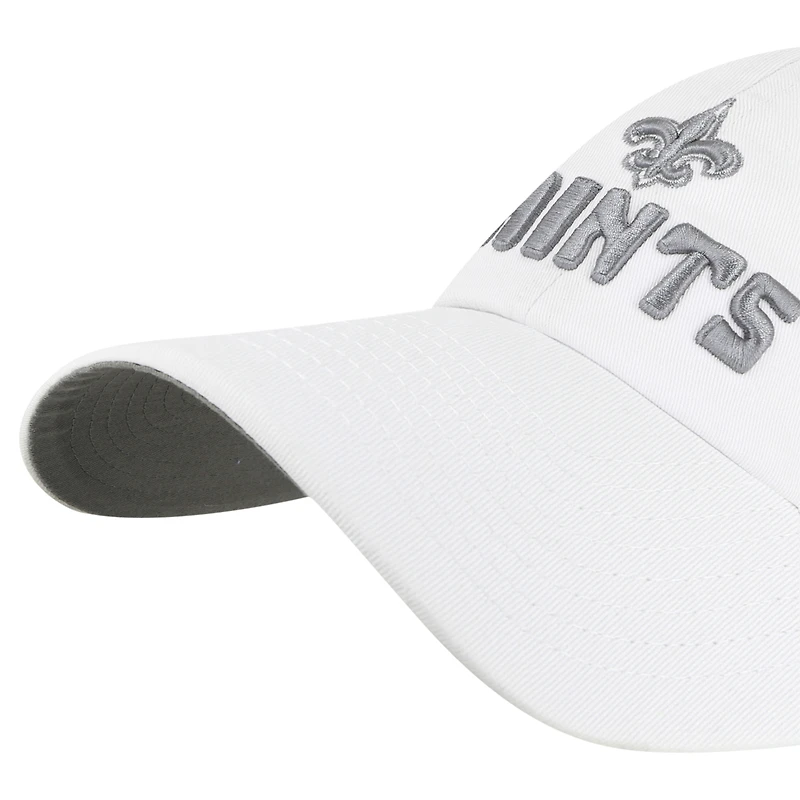 Women's '47  White New Orleans Saints Luminace Clean Up Adjustable Hat