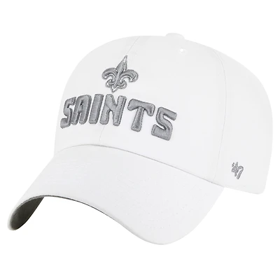 Women's '47  White New Orleans Saints Luminace Clean Up Adjustable Hat