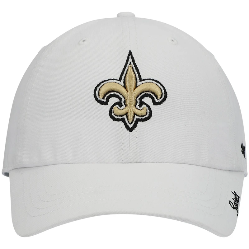 Women's '47 White New Orleans Saints Miata Clean Up Logo Adjustable Hat