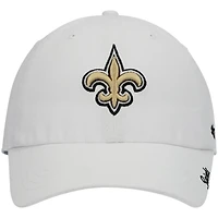Women's '47 White New Orleans Saints Miata Clean Up Logo Adjustable Hat
