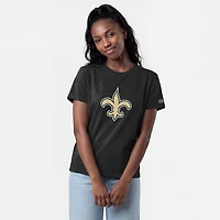Women's Champion  Black New Orleans Saints Logo T-Shirt