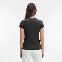 Women's Champion Black New Orleans Saints Triumph Tri-Blend V-Neck T-Shirt
