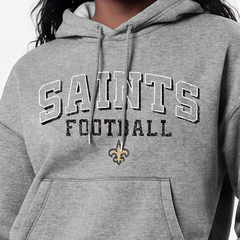 Women's Champion Gray New Orleans Saints Triumph Tri-Blend Hoodie