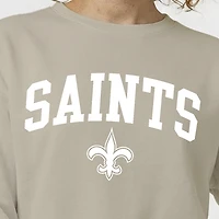 Women's Champion  Light Brown New Orleans Saints Powerblend Cocoa Butter Fleece Sweatshirt