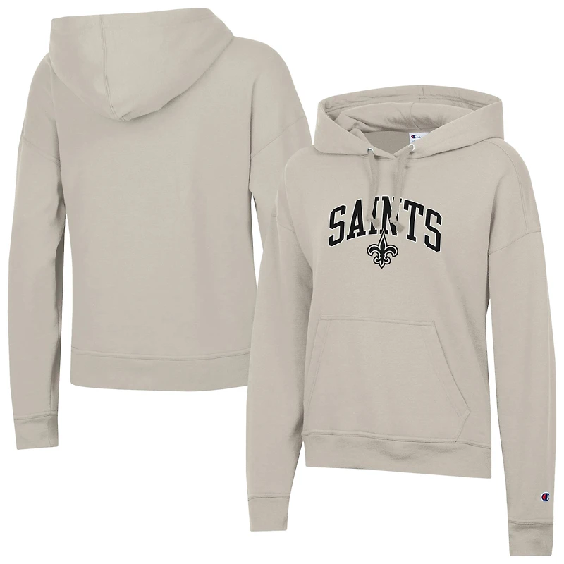 Sweat à capuche Powerblend naturel Champion pour femme des Saints de la Nouvelle-Orléans