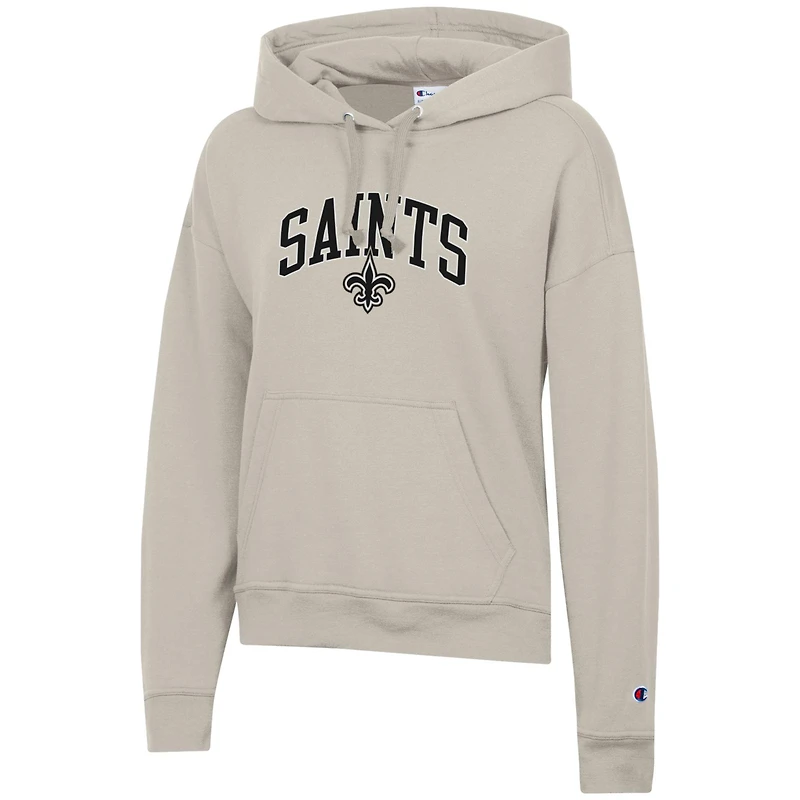 Sweat à capuche Powerblend naturel Champion pour femme des Saints de la Nouvelle-Orléans