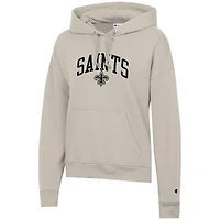 Sweat à capuche Powerblend naturel Champion pour femme des Saints de la Nouvelle-Orléans