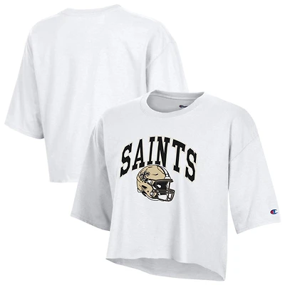 T-shirt court boyfriend blanc Champion pour femme