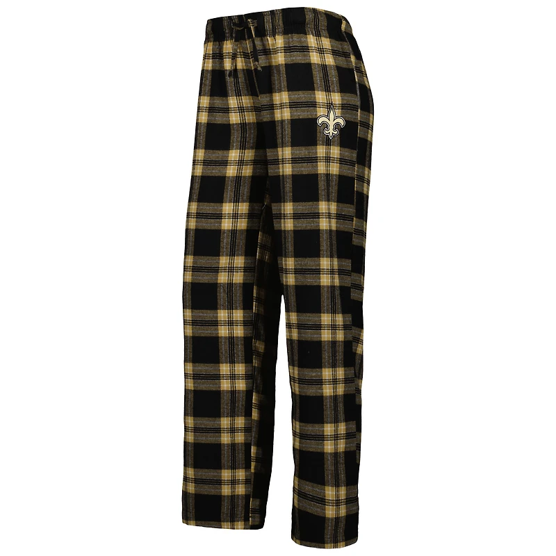 Concepts Sport Ensemble de nuit avec t-shirt et pantalon New Orleans Saints Badge pour femme Noir/doré